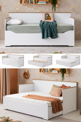 Setay Yavrulu Karyola, Tirilye Divan Karyola, Açılır Çift Kişilik Karyola (Ya...