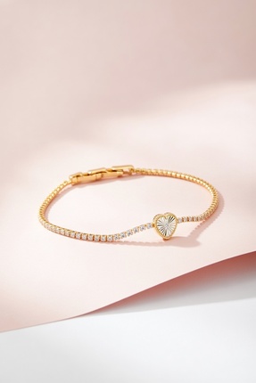 Severia Coach Gold Bileklik (Zirkon Taşlı 14k Kaplama)
