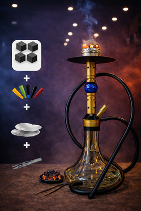 Dark Wolf Premium Full Set Nargile Takımı - Eksiksiz Başlangıç Paketi