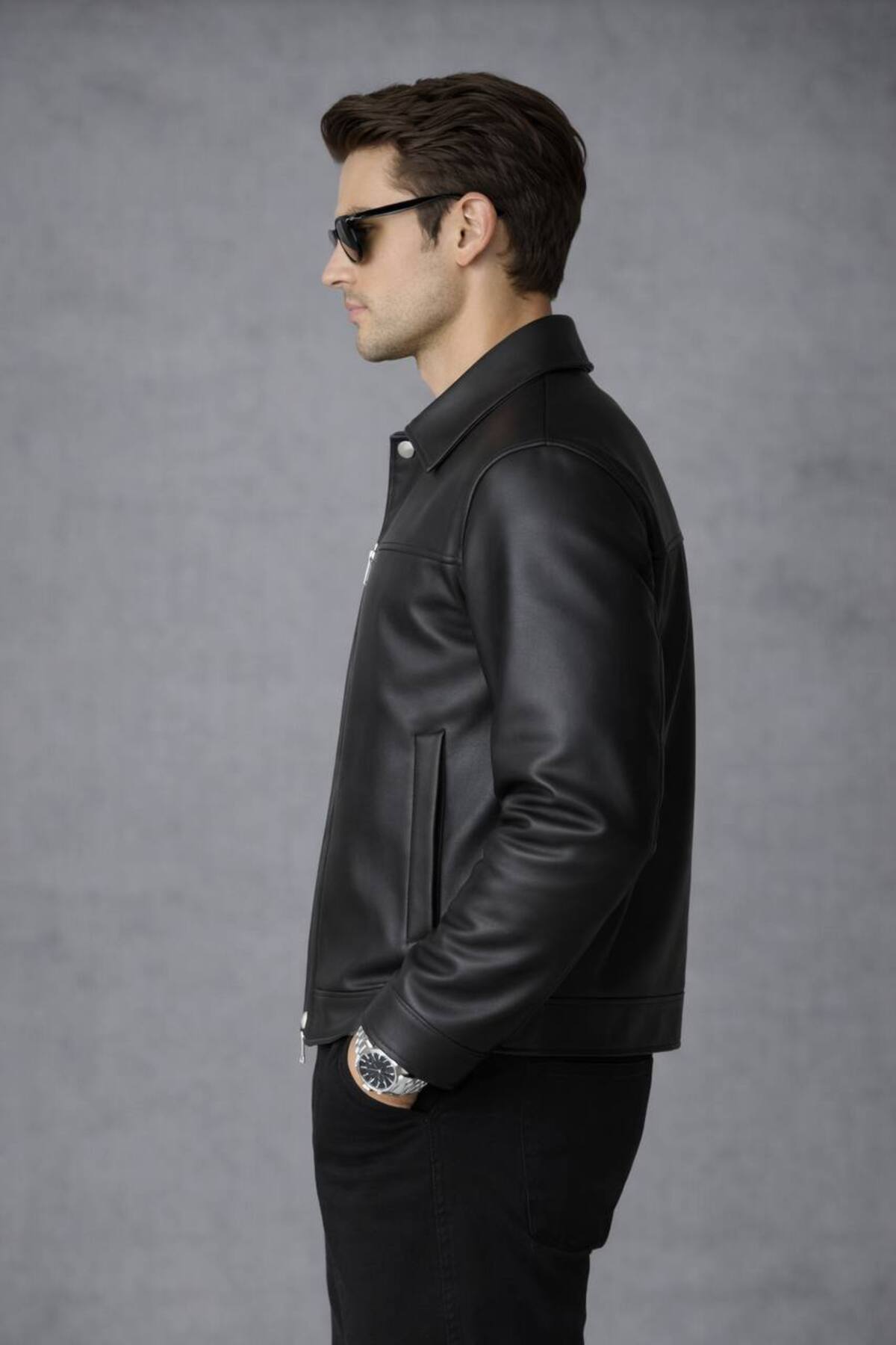 S&M CLOTHİNG  YENİ SEZON ERKEK DERİ CEKET - Görsel 3