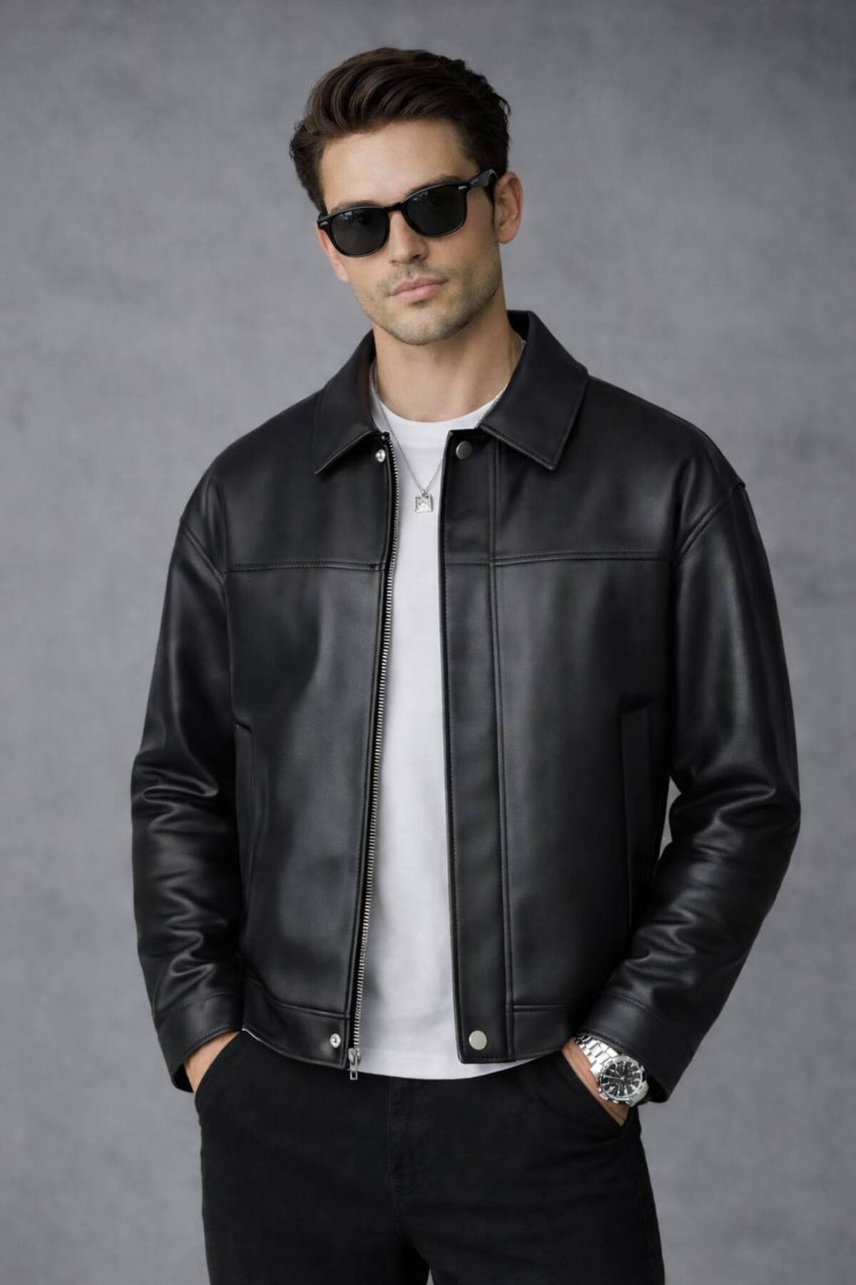 S&M CLOTHİNG  YENİ SEZON ERKEK DERİ CEKET