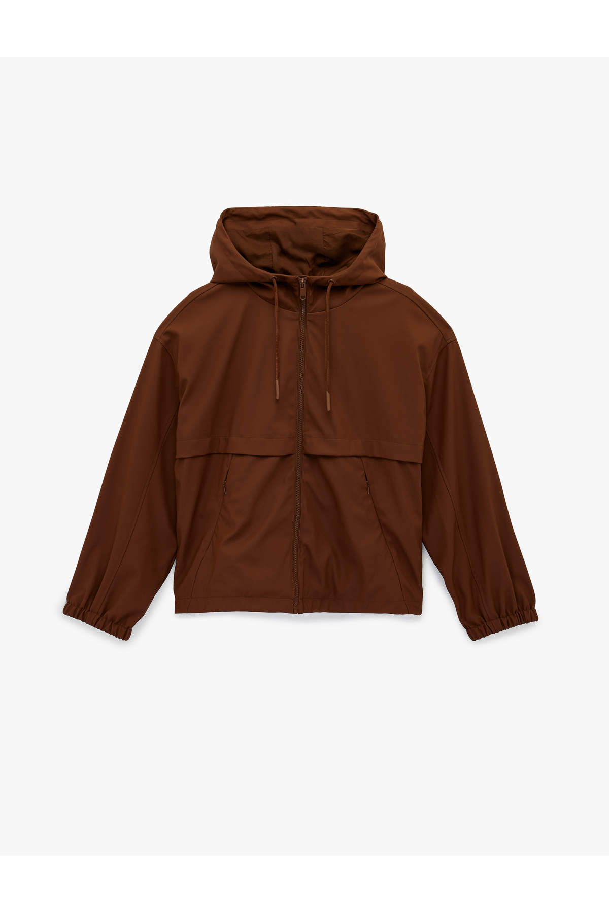 Koton  Fermuarlı Cepli Uzun Kollu Kapüşonlu Yağmurluk - Görsel 3