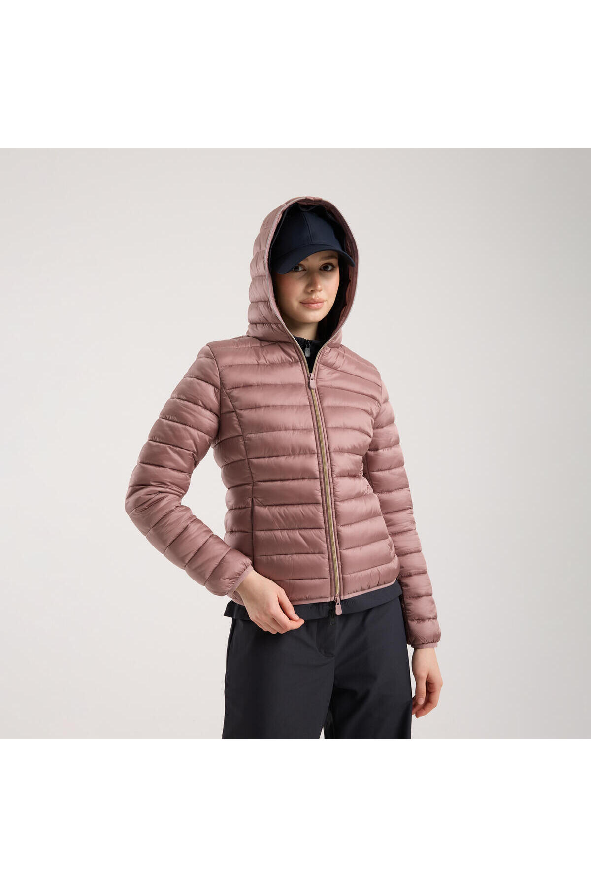 Alexis Women's Hooded Inflatable Coat, Warm, Carry Bag, Regular Fit, Pink