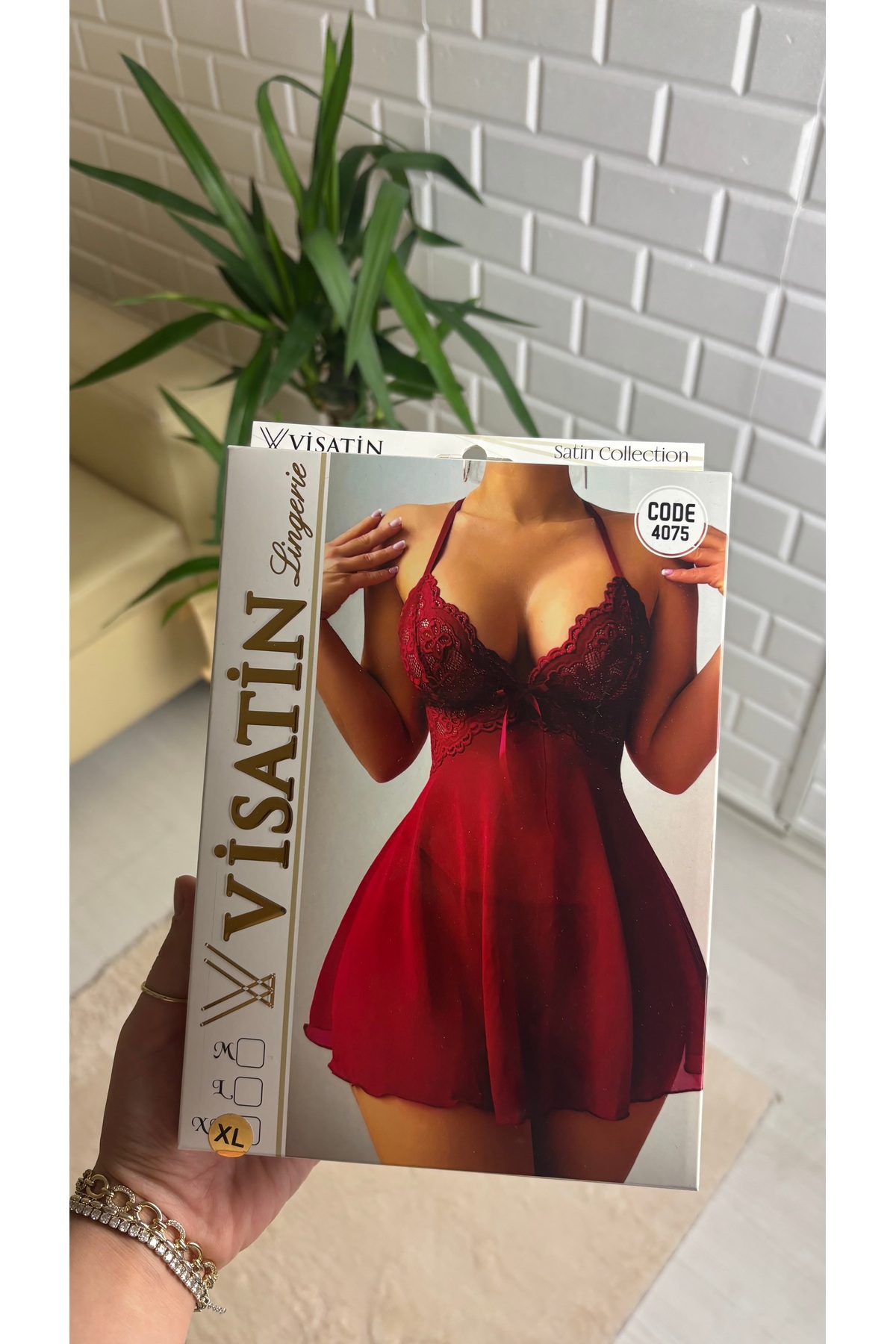 Visatin Lingerie Kadın Mini GECELİK