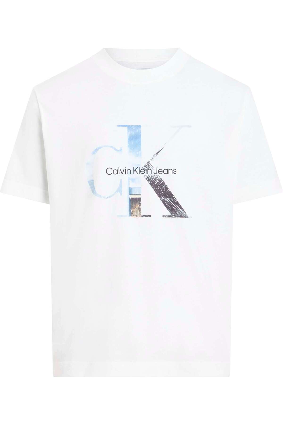 کلوین کلاین تی‌شرت و پولوشرت مردانه سفید طرح PHOTO MONOGRAM مدل YAF