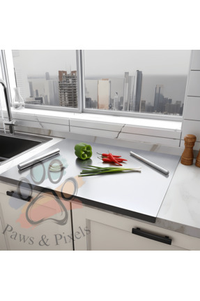 Paws & Pixels 304 Paslanmaz Çelik Tezgah Koruyucu 30x40 cm (1.2 mm) – Tezgah ...