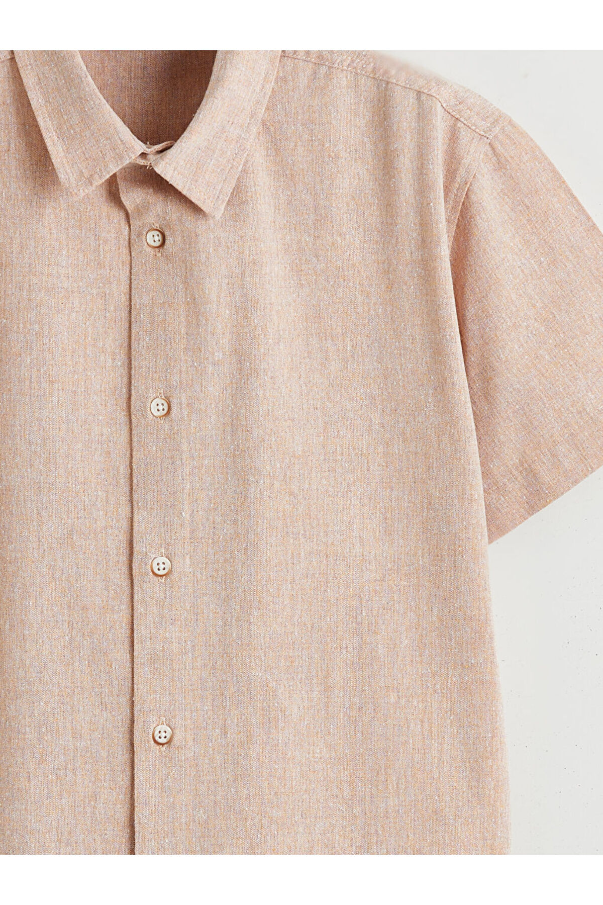 LC Waikiki Turuncu Basic Erkek Çocuk Gömlek fotoğrafı 3 (önizleme)