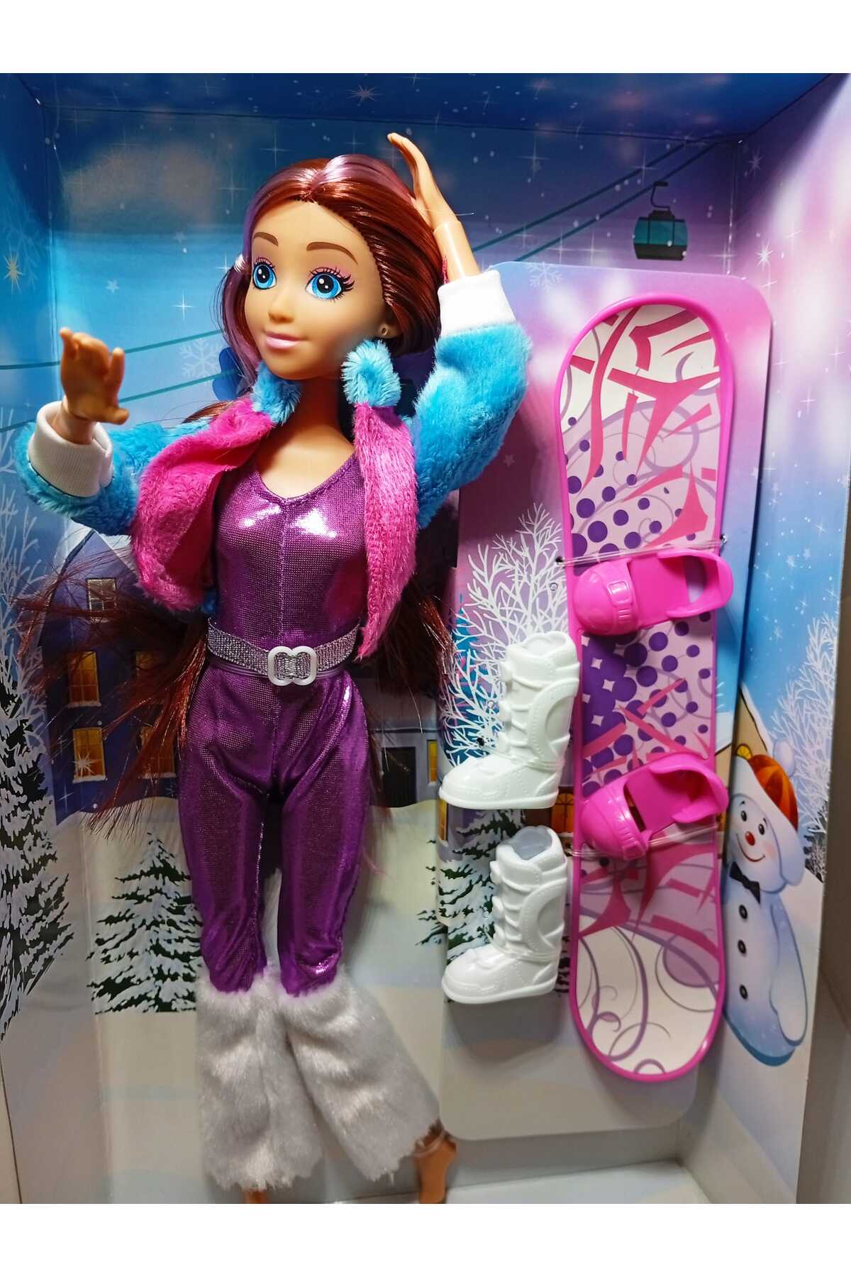 Sonsuz Hareket Bebeği , Snowbordlu Çok Eklemli Bebek 29 cm Yüksek Kalite Model Bebek