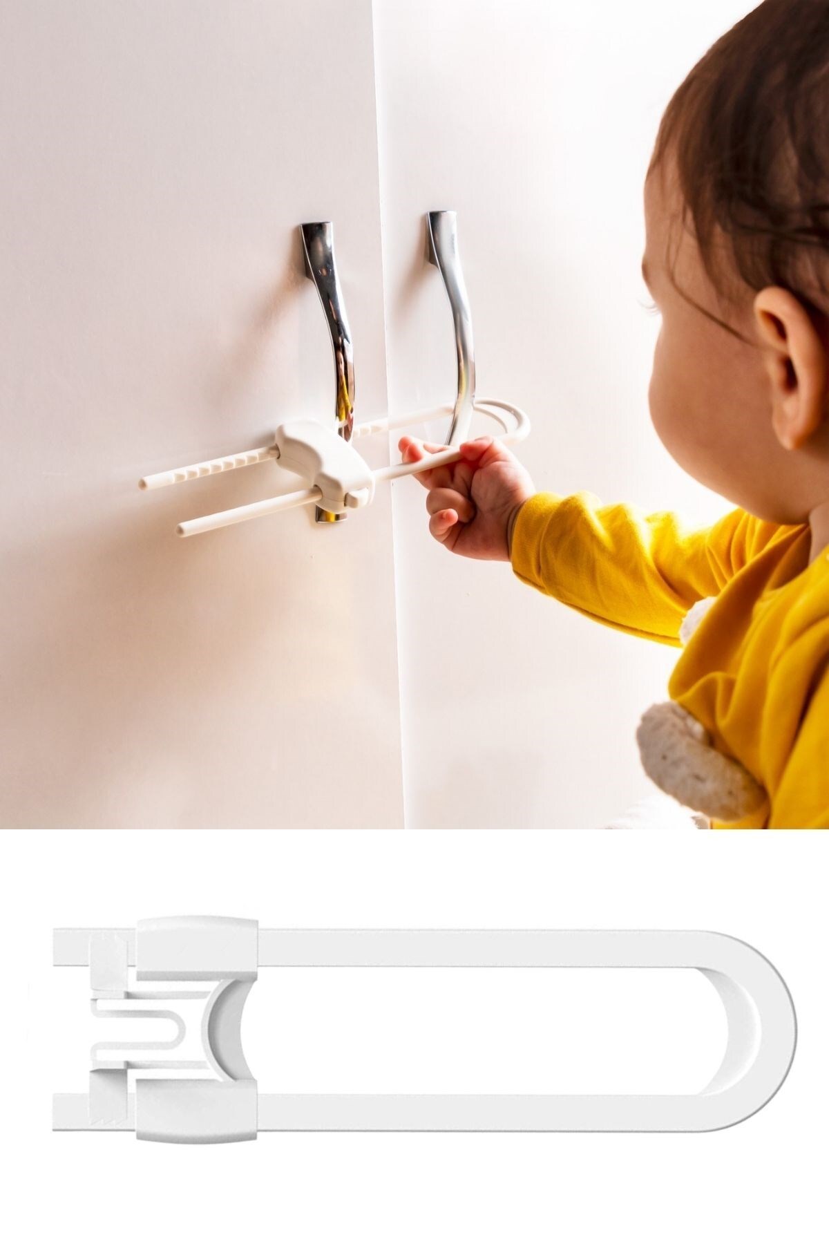 Leyaton BUFFER® Bebek Çocuk Çekmece ve Dolap Koruma Raylı Güvenlik Sistemi Emniyet Kilidi LWLHM-YTRS345 fotoğrafı 7 (önizleme)