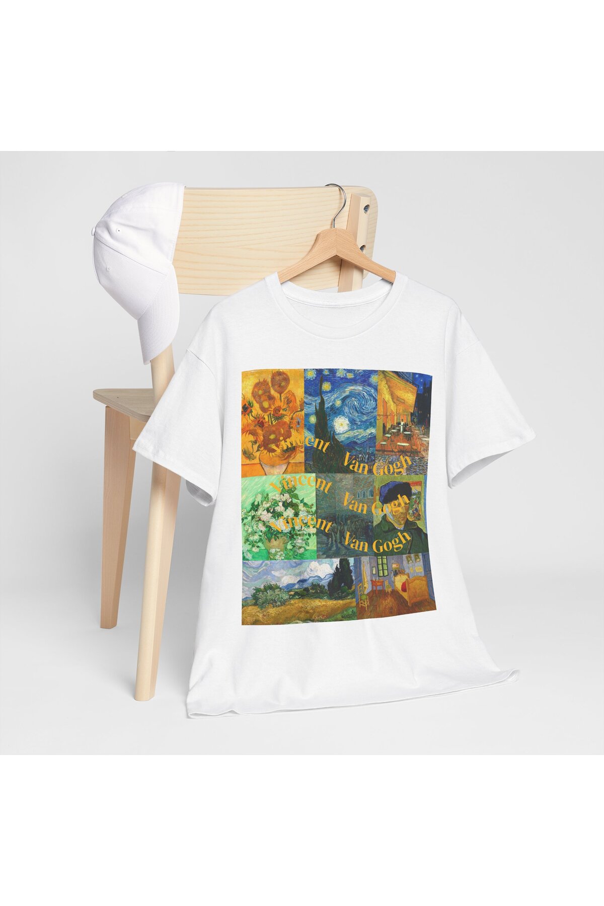 FALAVİ  Vincent Van Gogh Tabloları Baskılı Tişört
