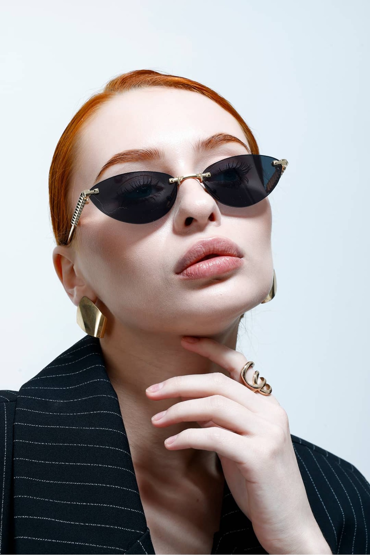 MOONMEE CASAR - Unisex Güneş Gözlüğü Siyah UV400 Korumalı görsel 4