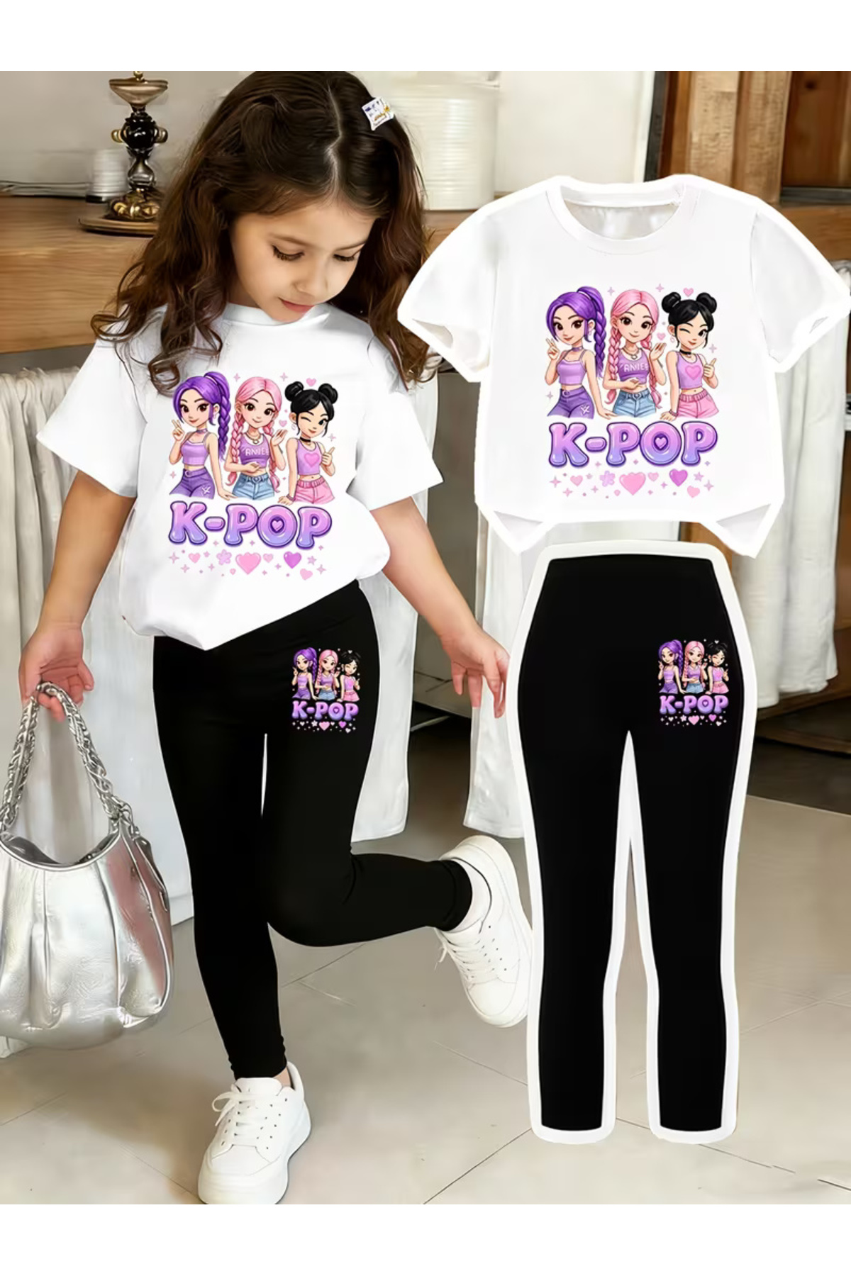 YUNAYT Set de colanți și tricou pentru copii