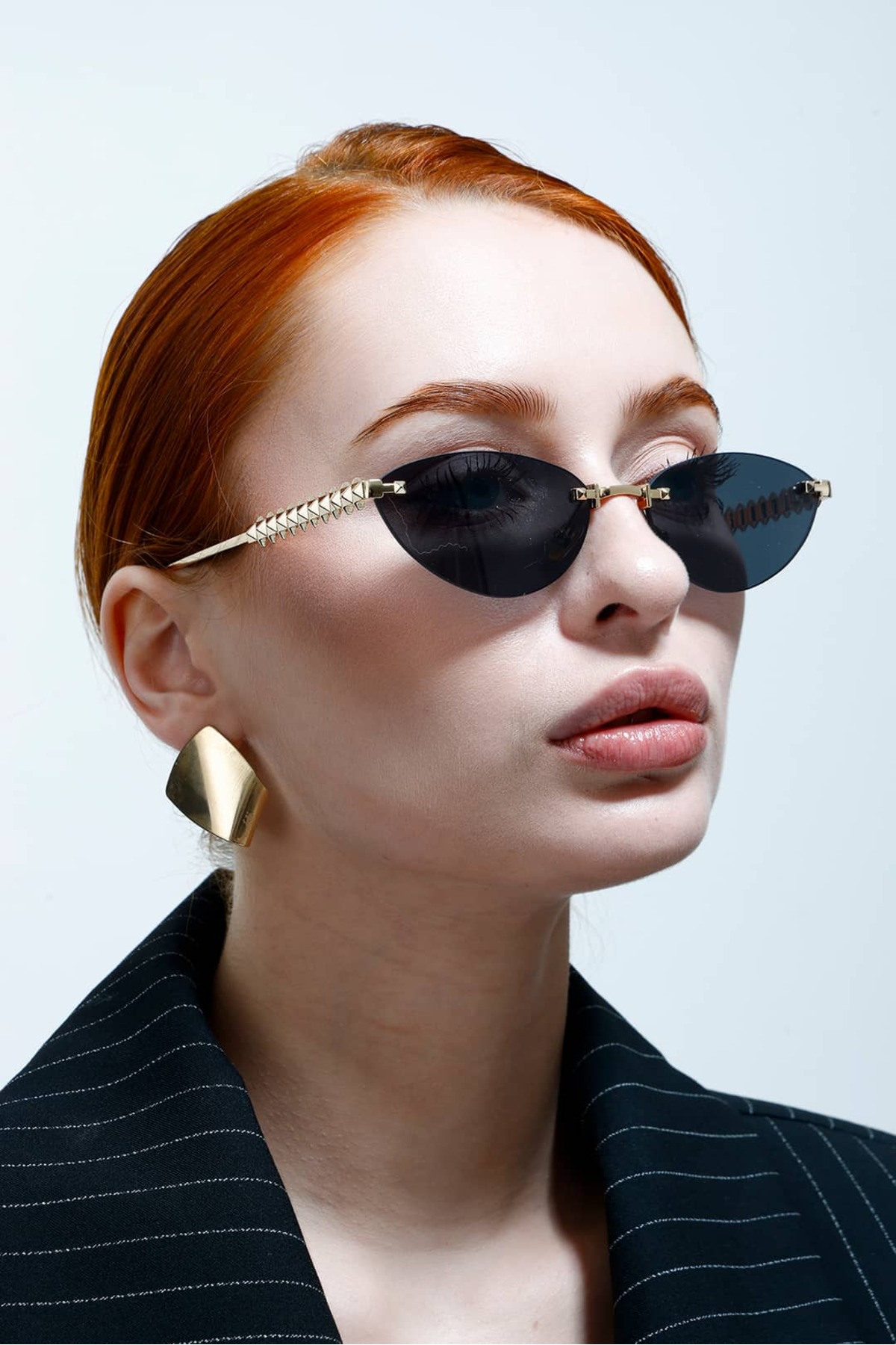 MOONMEE CASAR - Unisex Güneş Gözlüğü Siyah UV400 Korumalı görsel 3