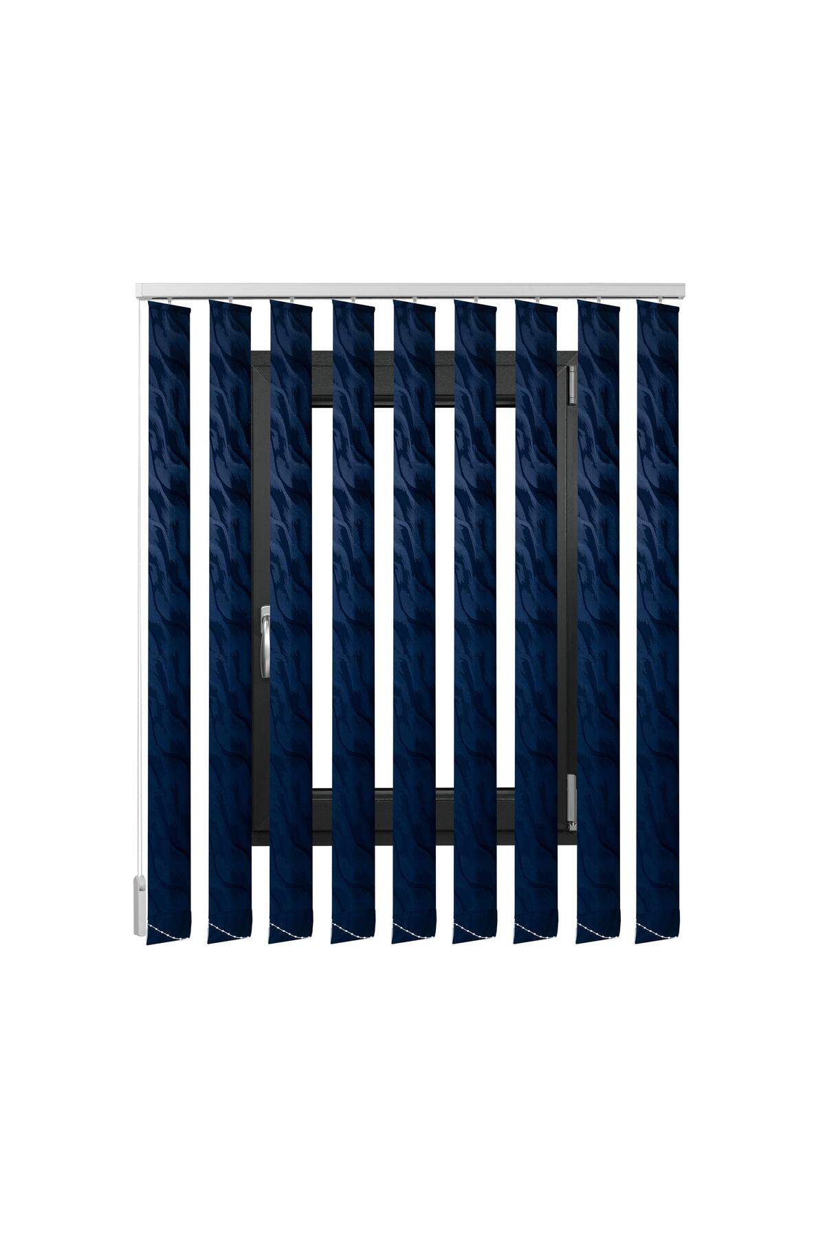 MC&A Amenajari Jaluzele Verticale Textile , Indygo , L 170 Cm X H 180 Cm - Single Dimension