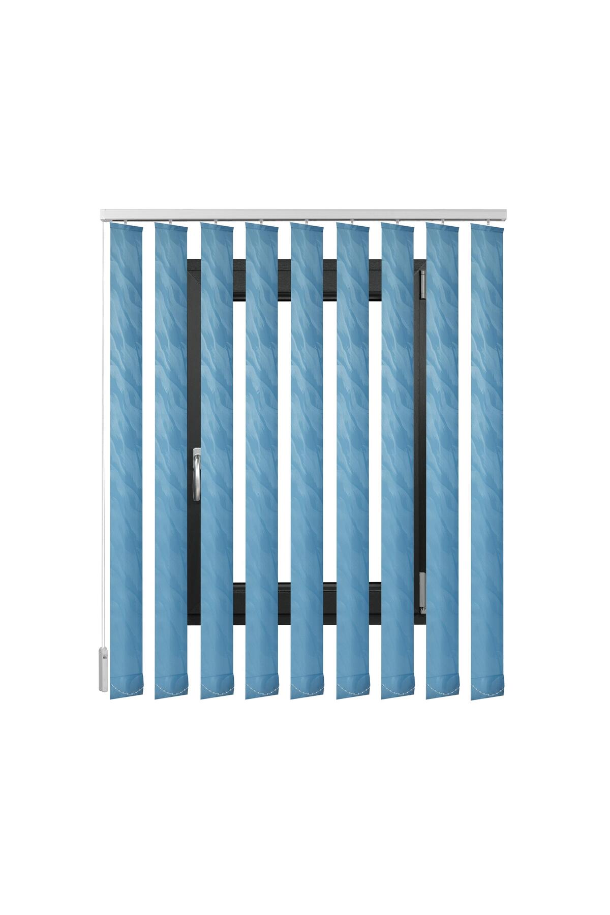 MC&A Amenajari Jaluzele Verticale Textile , Albastru Deschis , L 140 Cm X H 240 Cm - Single Dimension