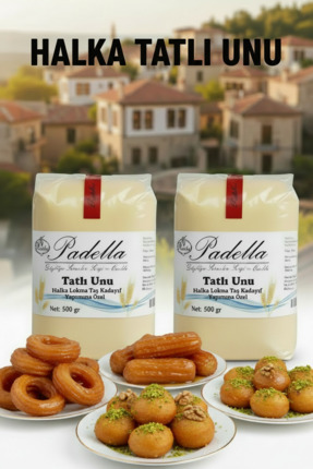 Padella Halka Tatlı Lokma Tatlı Taş Kadayıf Yapımına Özel Un 1000 Gr 500 gr x...