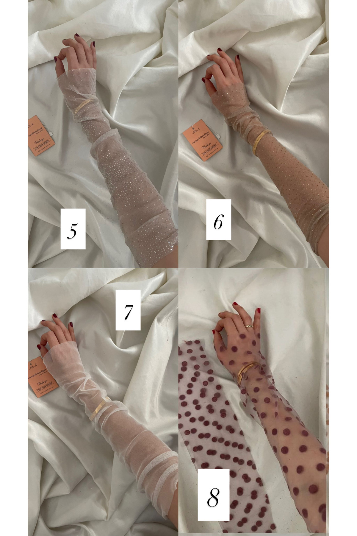 Nurcanilirboutique  Çeşitli eldiven kolluklar (lütfen hangi numarayı istediğinizi belirtiniz) - Görsel 3