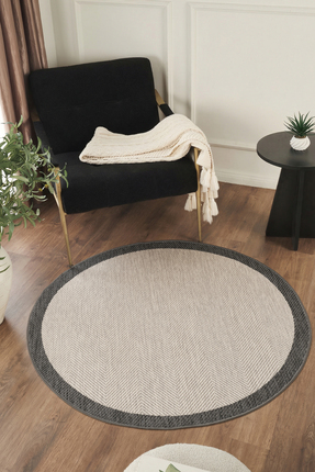 Konfor Halı Sisalux 3088 Gri Antrasit Sisal Dokuma Jüt Kilim Hav Toz Vermez S...