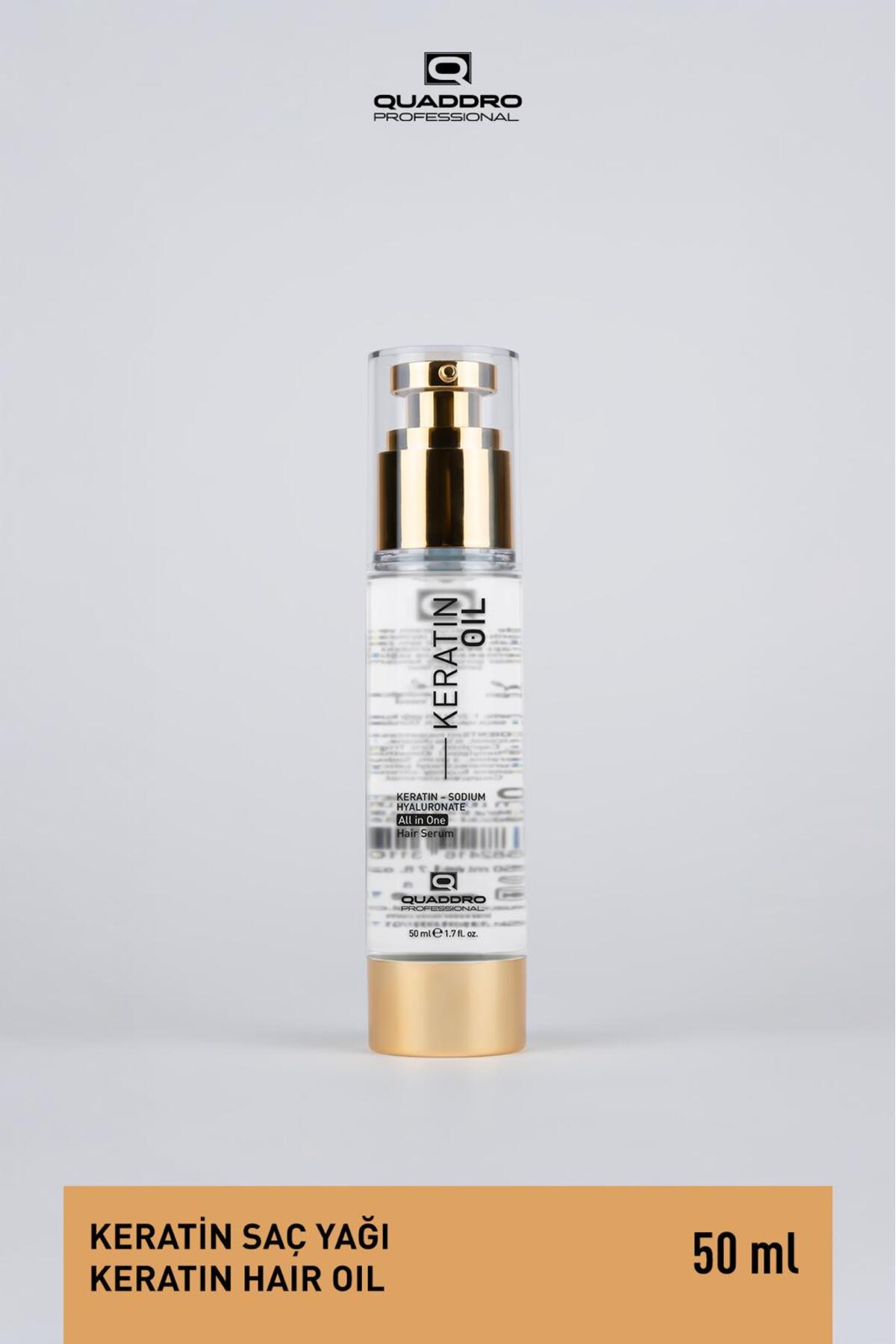 Quaddro Professional QUADDRO KERATİN OIL 50 ML KURU CANSIZ SAÇLAR İÇİM BESLEYİCİ NEMLENDİRİCİ SAÇ SERUM YAĞI — Q311066QQ