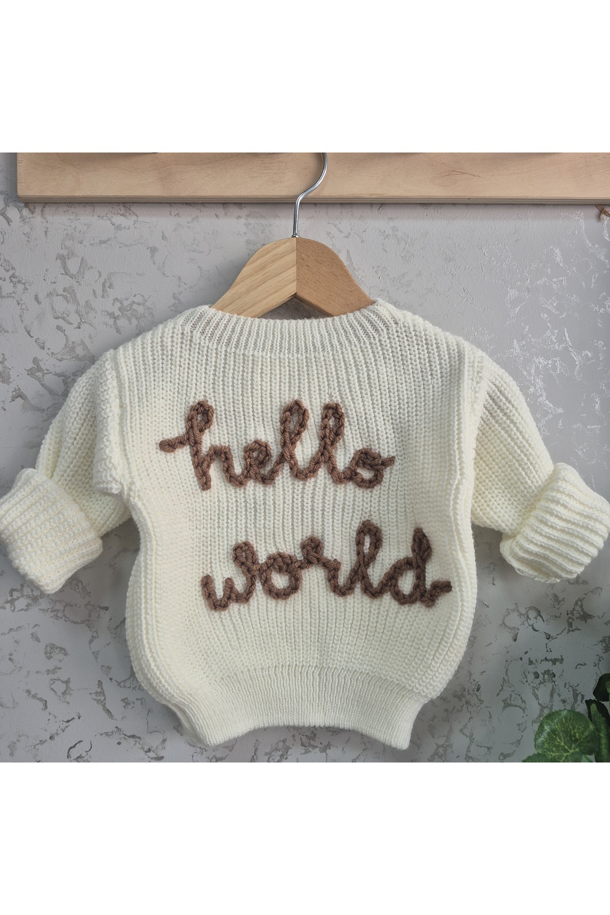 FLOWER BABY özel gün yaş günü kazağı one , two ,1/2 bebek çocuk kazak fotoğrafı 2 (önizleme)