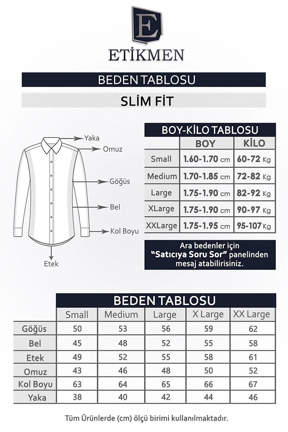 Etikmen  Siyah Yaka Düğmeli Premium Şamre Slimfit Erkek Gömlek - Görsel 8