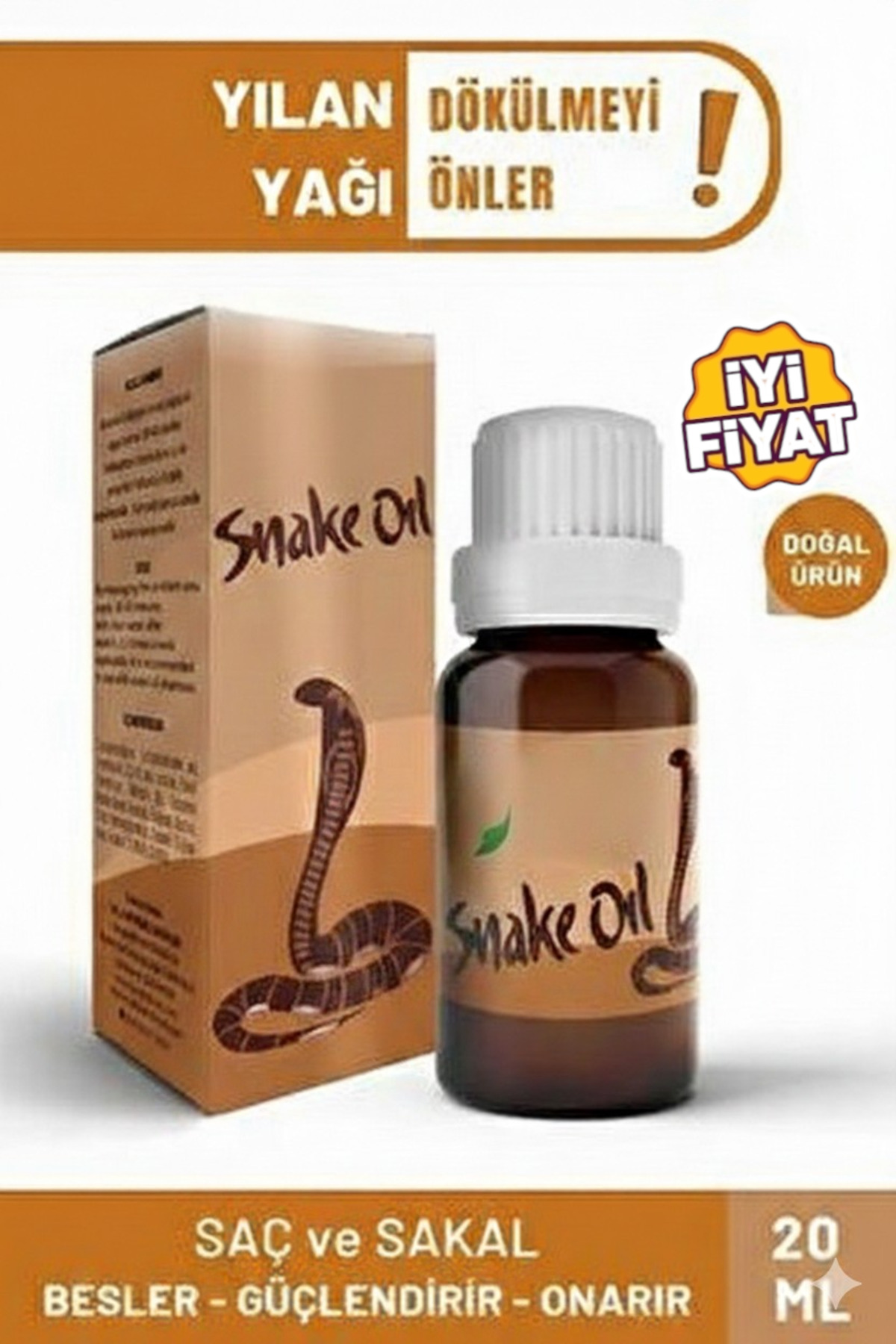 Yılan Yağı Snake Oil 20 ml Saç Dökülmelerine Karşı — snakeoilx1