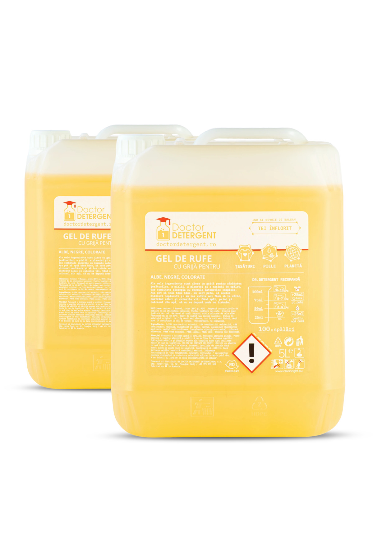 Doctor Detergent 5L Tei Înflorit + 5L Tei Înflorit (Perfect pentru familie)