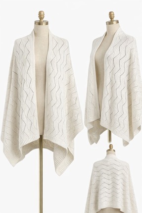 Otranto Company Aura - Ajur Desenli Triko Şal