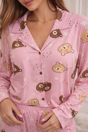 Duman Dream Kadın Pembe Ayıcıklı Pijama Takımı