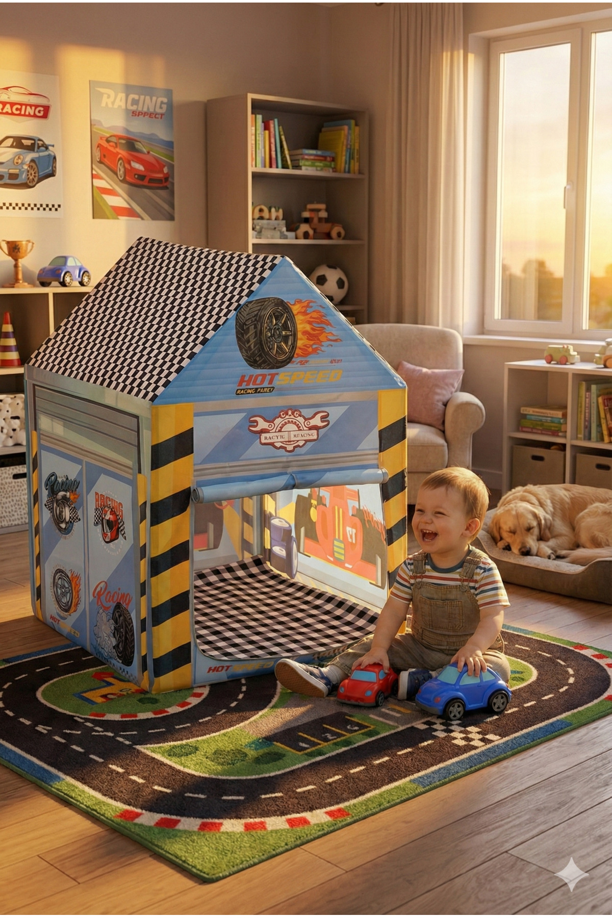 Jusso Çocuk Oyun Çadırı - Kolay Kurulum Bebek Çadırı fotoğrafı 2 (önizleme)