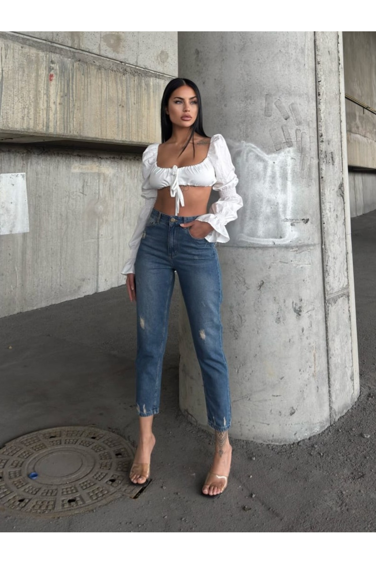 KENE JEANS Ψηλόμεσο, χρωματιστό, πλήρους εφαρμογής, λέιζερ κομμένο, μοντέρνο ...