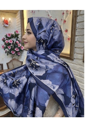 Linda lacivert twill şal