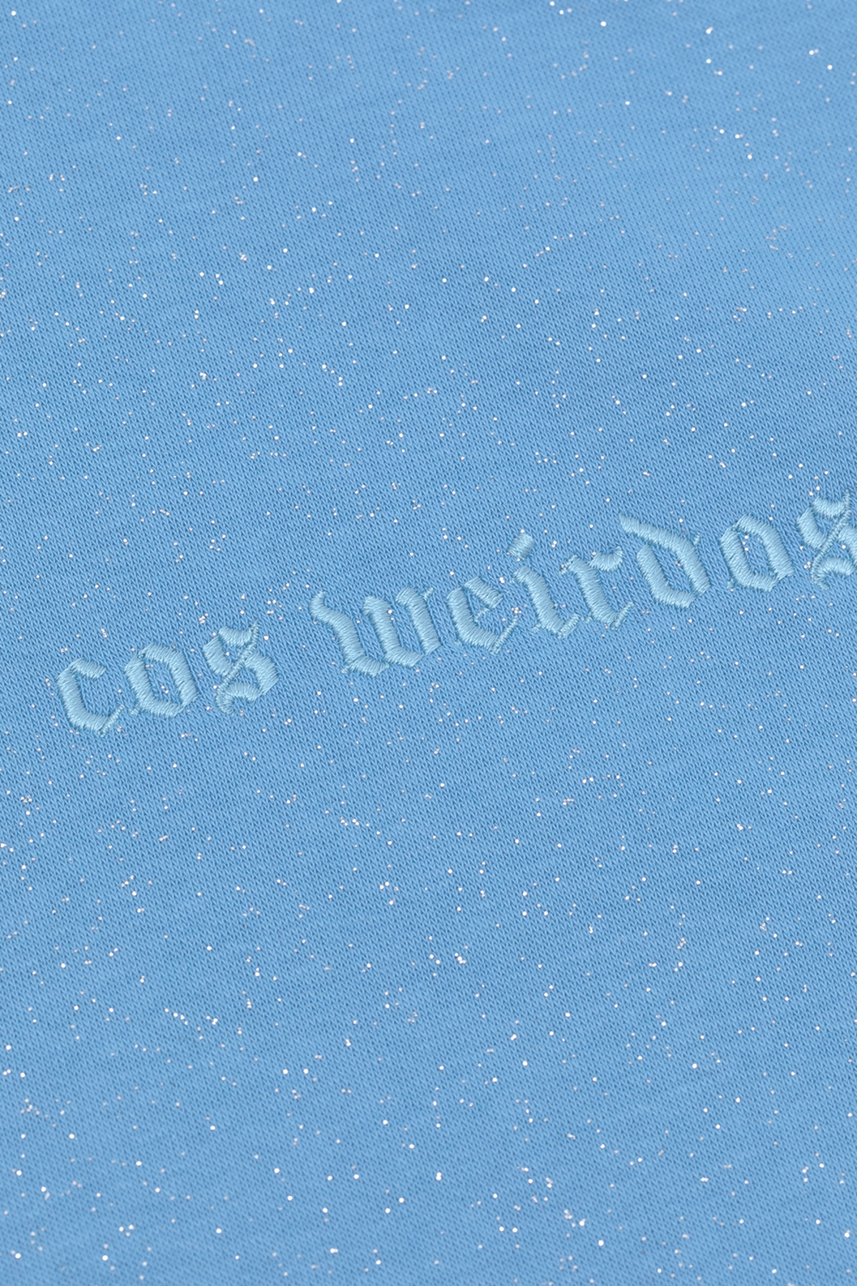 Cos Weirdos  AQUA shiny simli zipped hoodie fermuarlı sweatshirt - Görsel 3