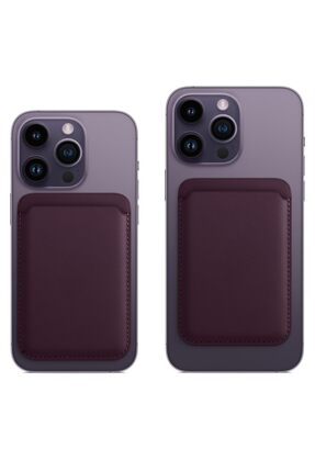CaseHub Magsafe Cüzdan Mıknatıslı Deri Kartlık Tüm Telefon Modelleriyle Uyuml...