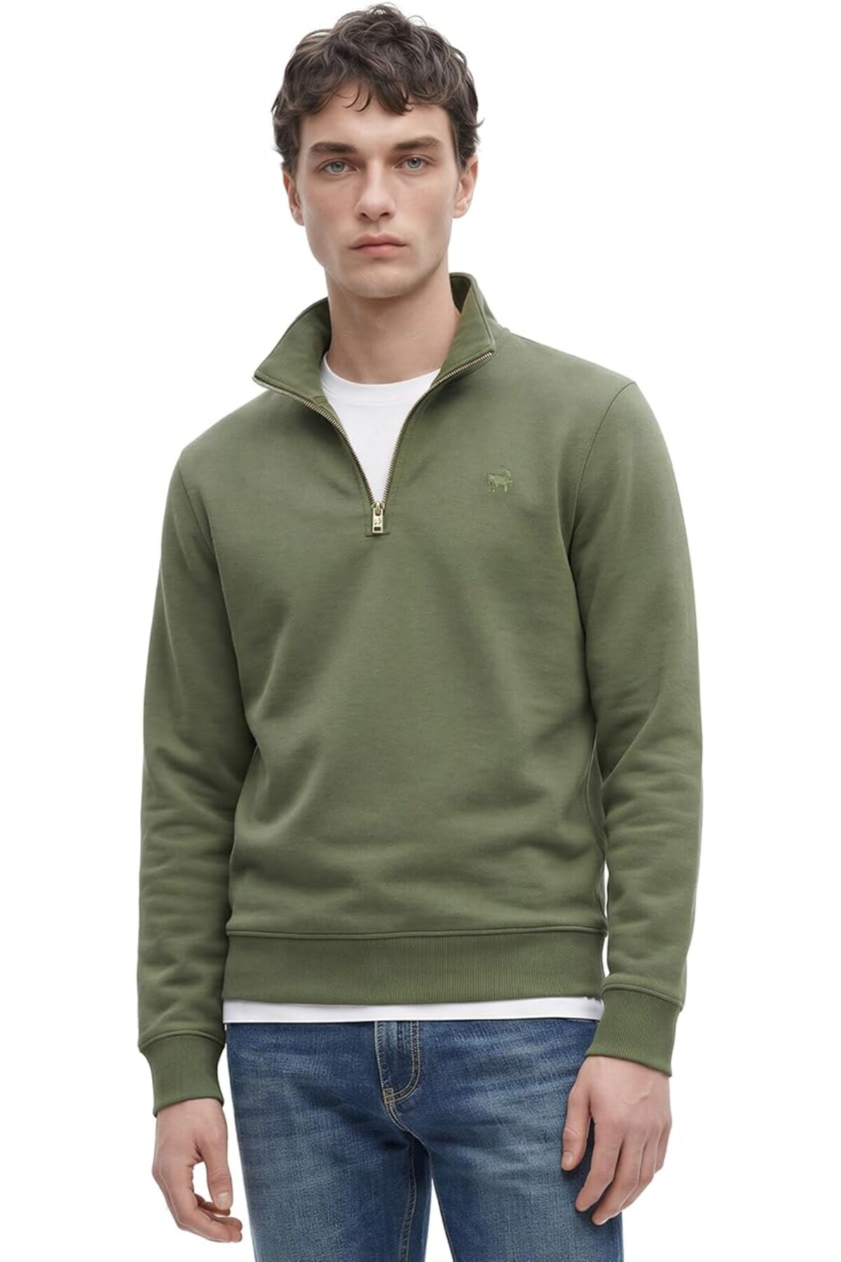 ANTHONY JACKSON Premium Erkek Yakası Fermuarlı Sweatshirt Emilio