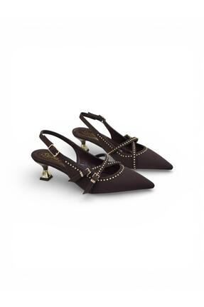 Subaşı YENİ SEZON KADIN STİLETTO GALVANİZ TOPUKLU 5 CM TROKLU AYAKKABI