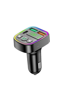 GHK TECH Bluetooth USB ve Type C Çıkışlı Hızlı Şarj Dijital FM Transmitter