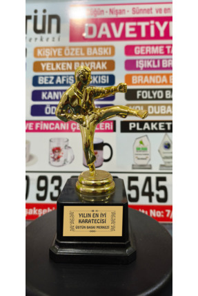 Üstün Baskı Merkezi Karate Figürlü Ödül Kupası