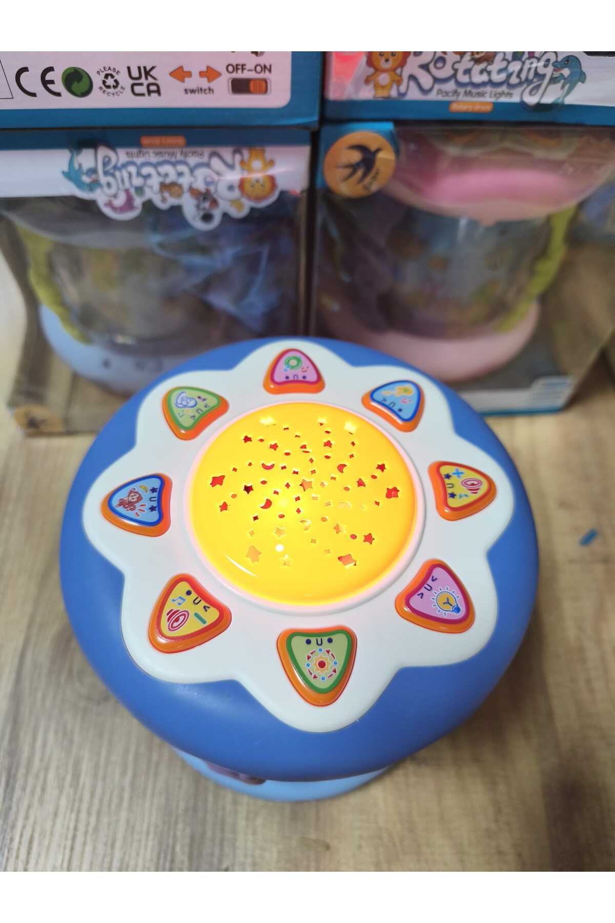 LRS STORE Bebek İçin Işıklı Müzikli Hareketli Akvaryum Projeksiyon Gece Lambası-Dönme Özellikli Uyku Arkadaşı fotoğrafı 4 (önizleme)