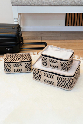 hobicium Seyahat İçin Bavul İçi Düzenleyici / Fermuarlı Organizer Set/ 3lü Set