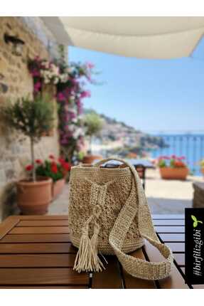 birfilizgibi Buckwt/Büzgülü Hasır Çanta