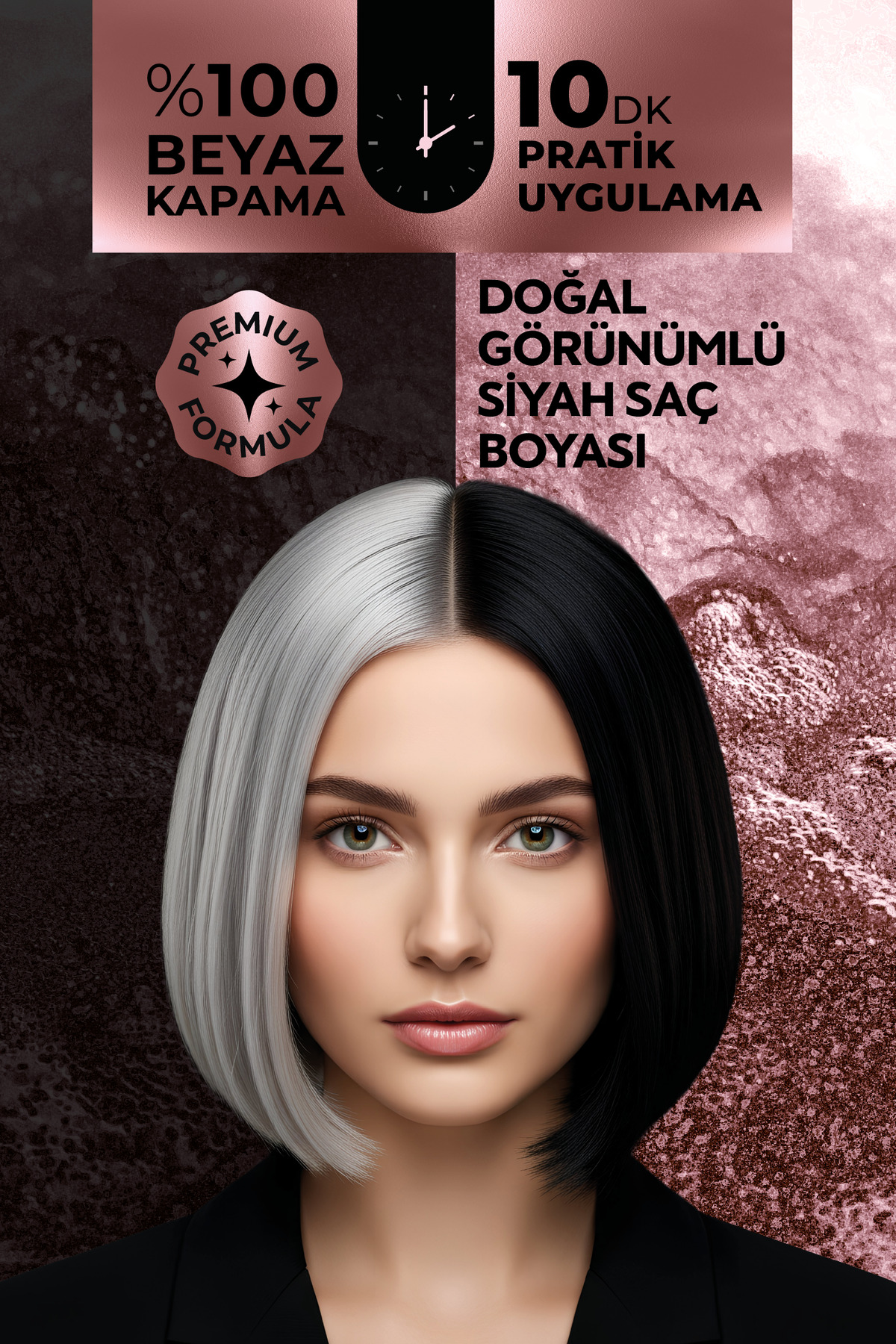 Expert Woman Black Hair Color / Siyah / Kadınlara Özel Yeni Formül / Doğal Görünüm - Ürün görseli