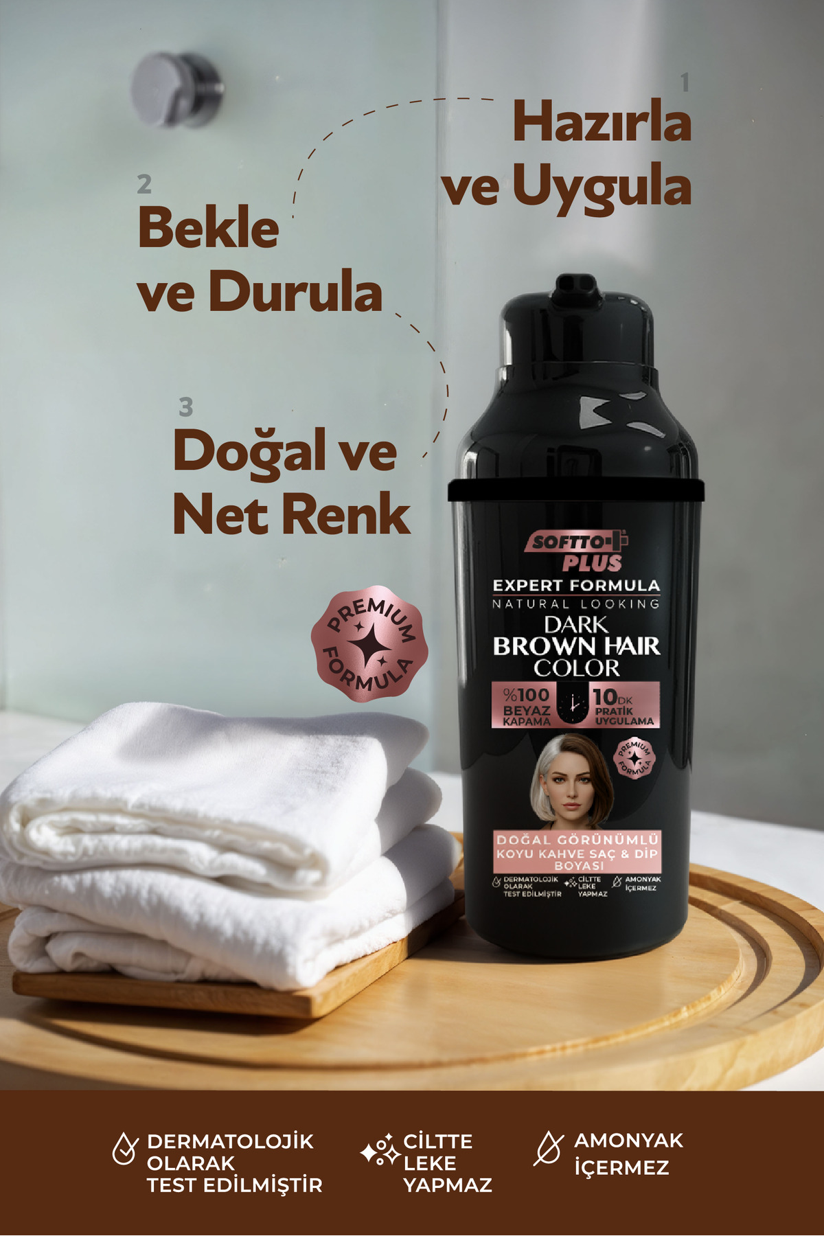 Expert Woman Brown Hair Color / Koyu Kahve / Kadınlara Özel Yeni Formül / Doğal Görünüm - Ürün görseli