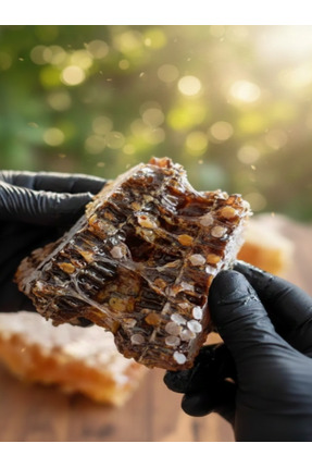 Balkovan Doğal Siyah Pergalı Polenli Petek Bal 1500gr. Doğal Organik Karakova...