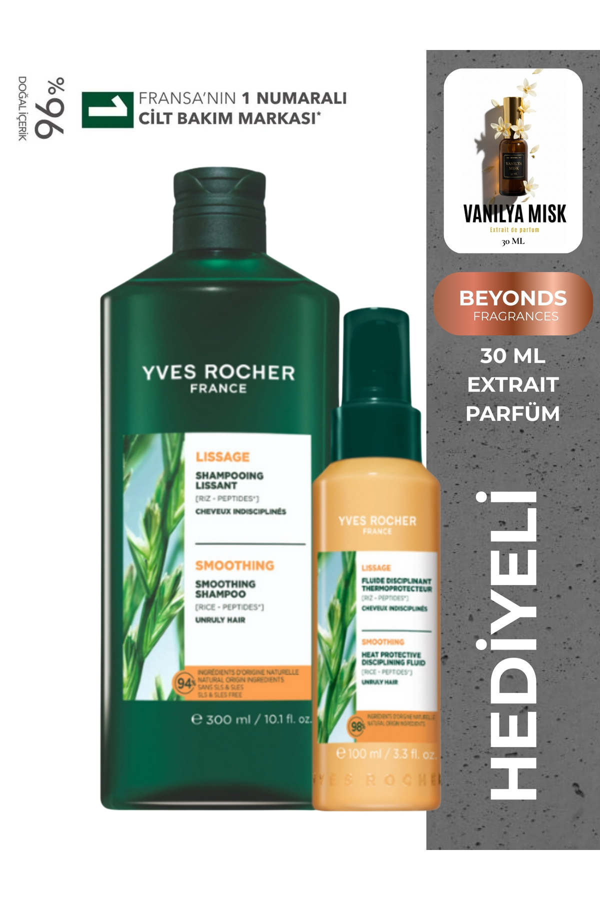 Yves Rocher Elektriklenme Karşıtı Şampuan ve Isı Koruyucu Serum