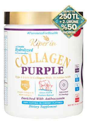 Kiperin %100 Saf ve Doğal Mor & Çoklu Kolajen Peptitleri içeren Lipozomal Tek...