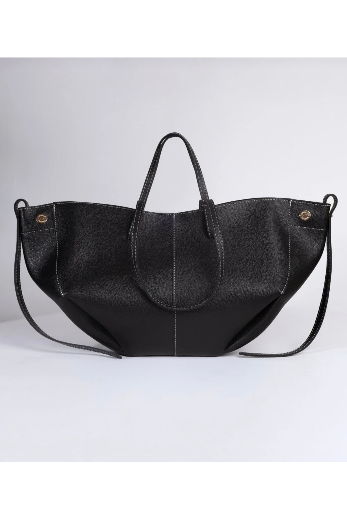 Women's Soft Leather Wallet Side Magnet Expandable Oversized Bag