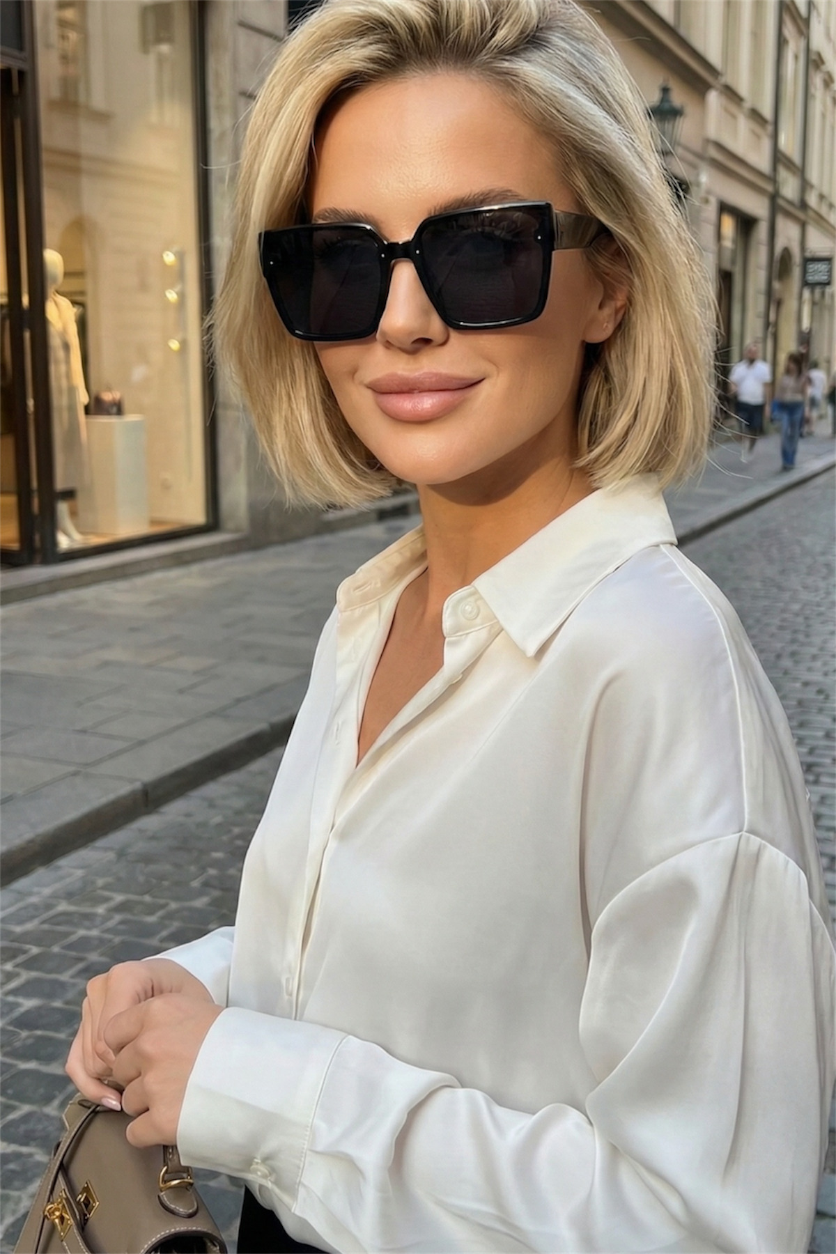 Eyesofia Milan Unisex Siyah Yeni Sezon Popüler Güneş Gözlüğü görsel 2