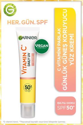 Garnier C Vitamini Parlak Günlük Güneş Koruyucu Fluid Yüz Kremi Işıltılı Doku...