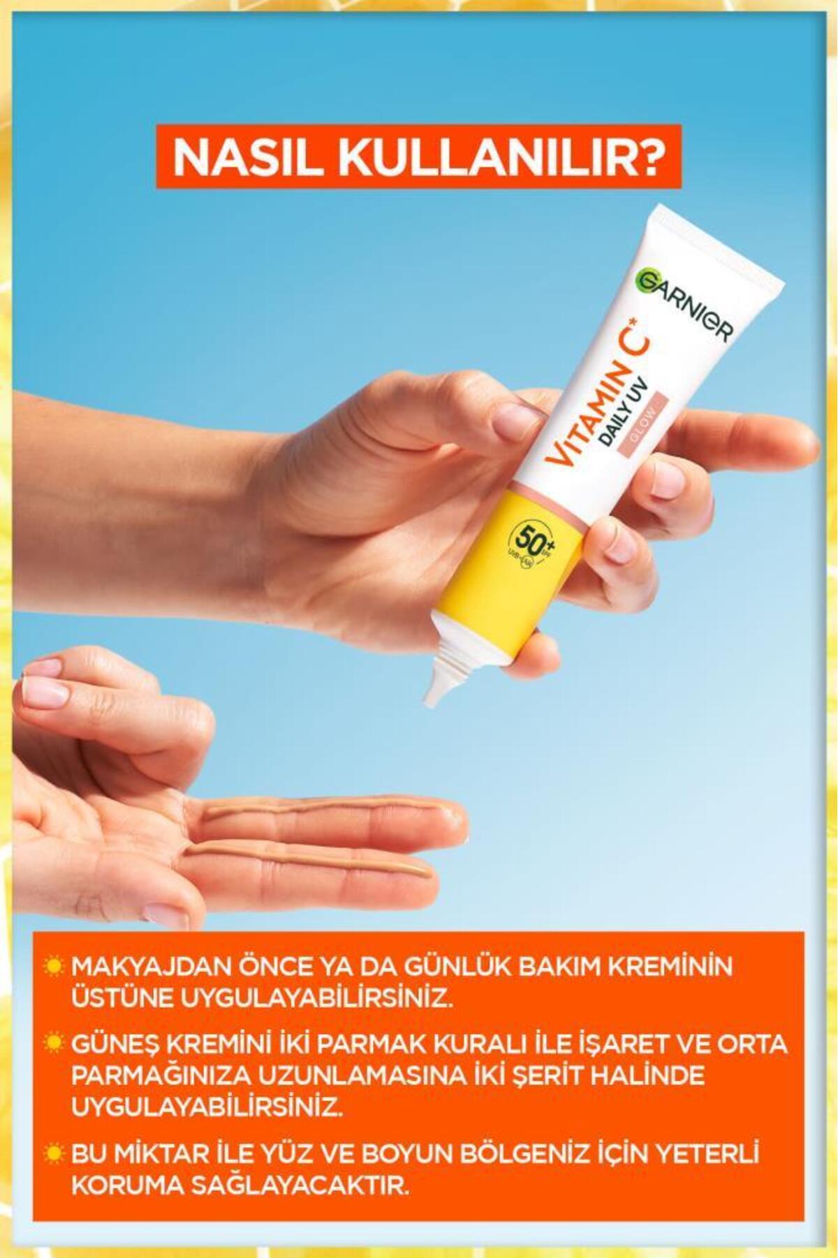 کرم صورت روزانه محافظ آفتاب مایع ویتامین C با بافت درخشان SPF50+ 40ml